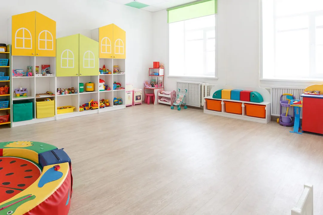 Sala przedszkolna z wykładziną PCV homogeniczną