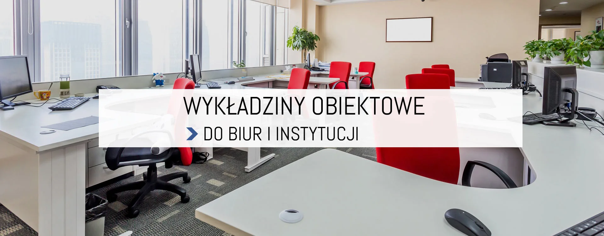 Wykładziny obiektowe do biur i instytucji - wnętrze biura z wykładziną dywanową