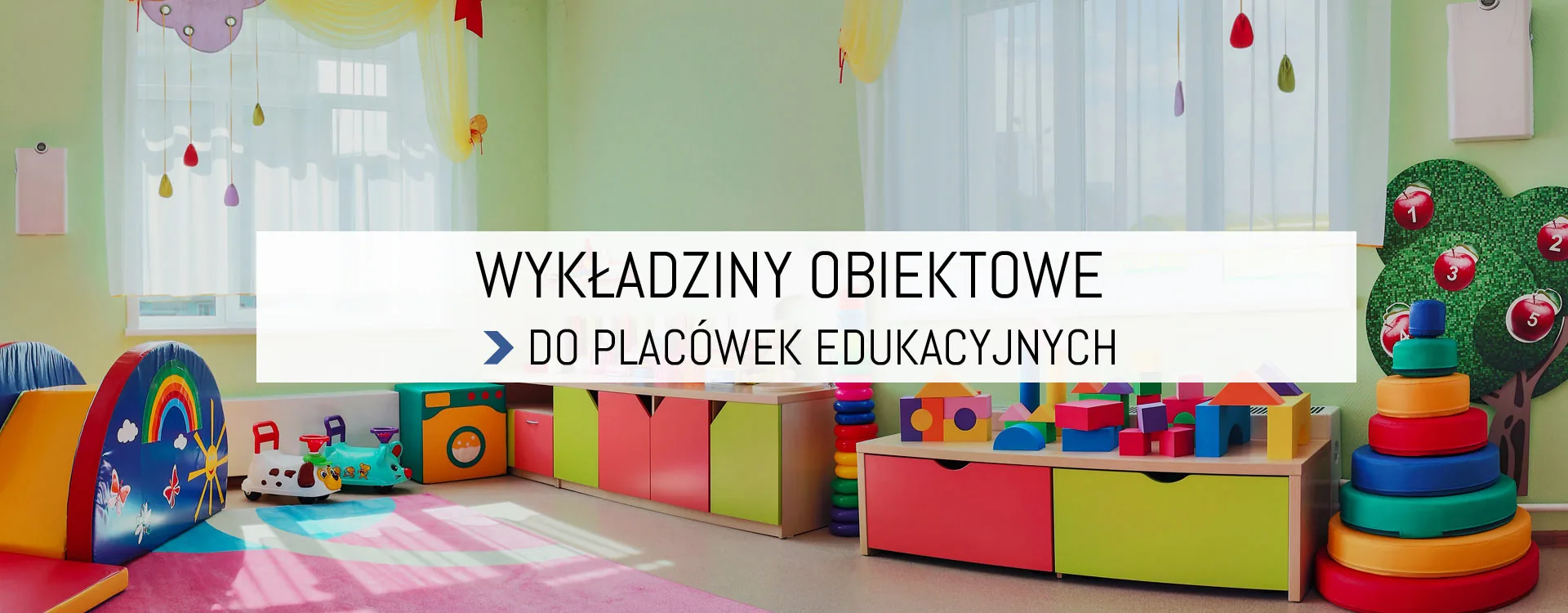 Wykładziny obiektowe do placówek edukacyjnych - sala zabaw w przedszkolu